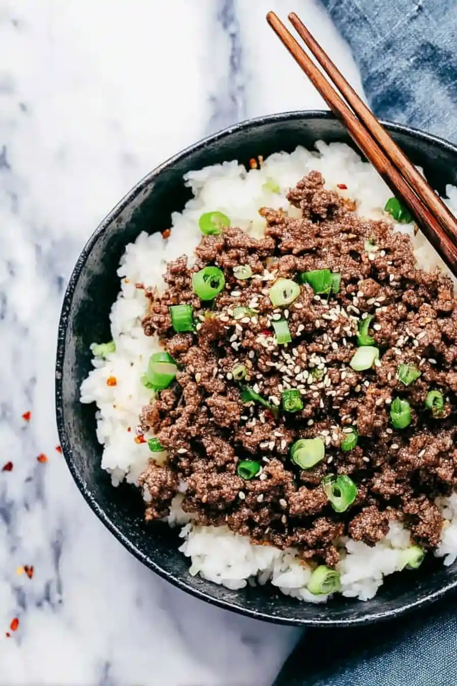 Korean Ground Beef Bowl Korean Ground Beef Bowl compressed