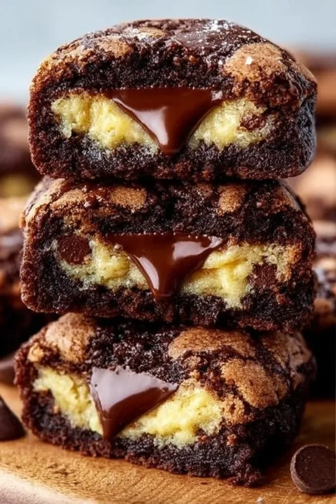 Delicious Choco Cheesecake Cookie Bites on a plate, perfect for dessert lovers.