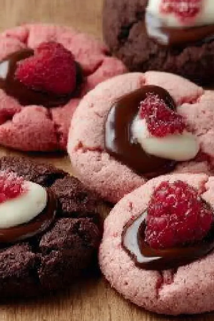 Delicious Valentine Ganache Cookies decorated with heart-shaped sprinkles.