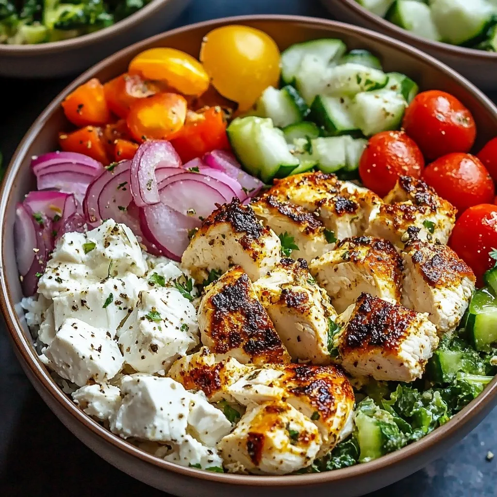 Greek Chicken Bowls 1 Greek Chicken Bowls