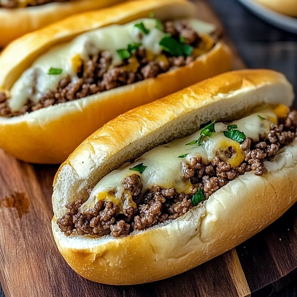Ground Beef Philly Cheesesteaks 1 Ground Beef Philly Cheesesteaks