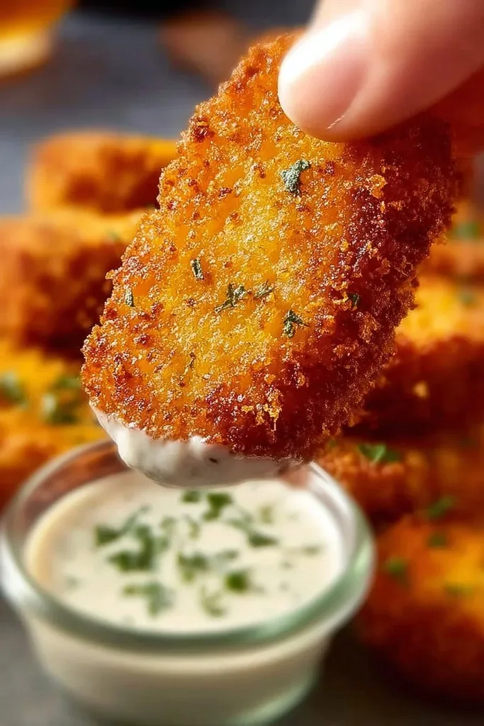 Crispy air fryer fried pickles served as a tasty appetizer