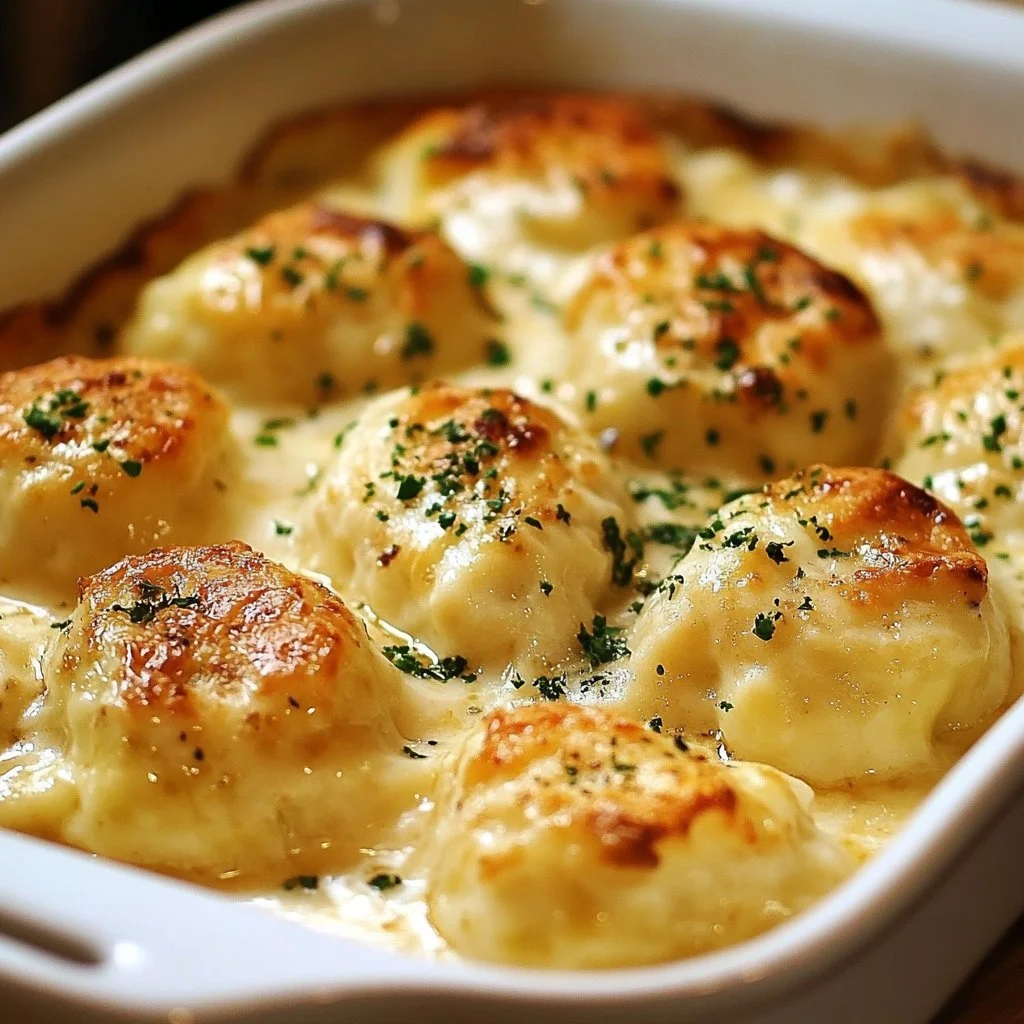 Baked Cream Cheese Chicken served with herbs and spices