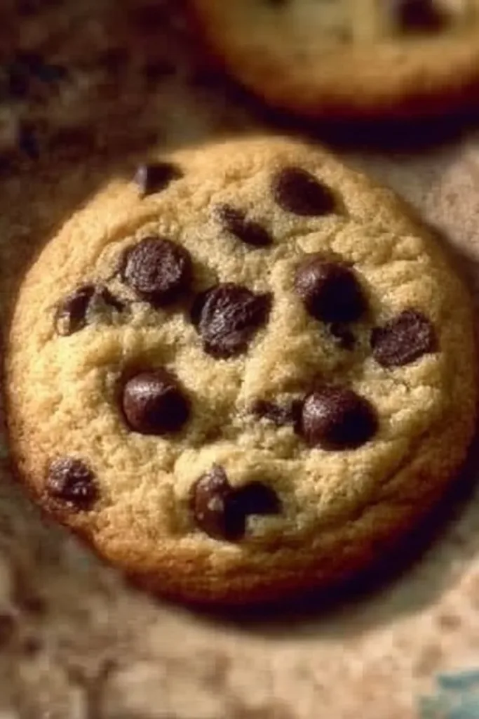 Bakery style chocolate chip cookies with gooey chocolate chips on a cooling rack.