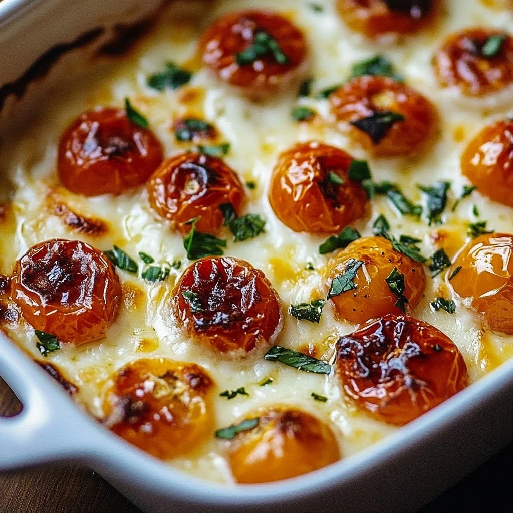 Delicious Caprese Dip with fresh tomatoes, basil, and mozzarella cheese