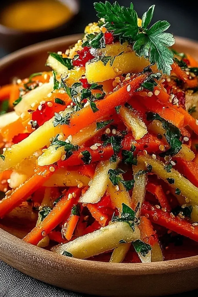 Fresh Carrot Apple Salad with vibrant carrots and crisp apples