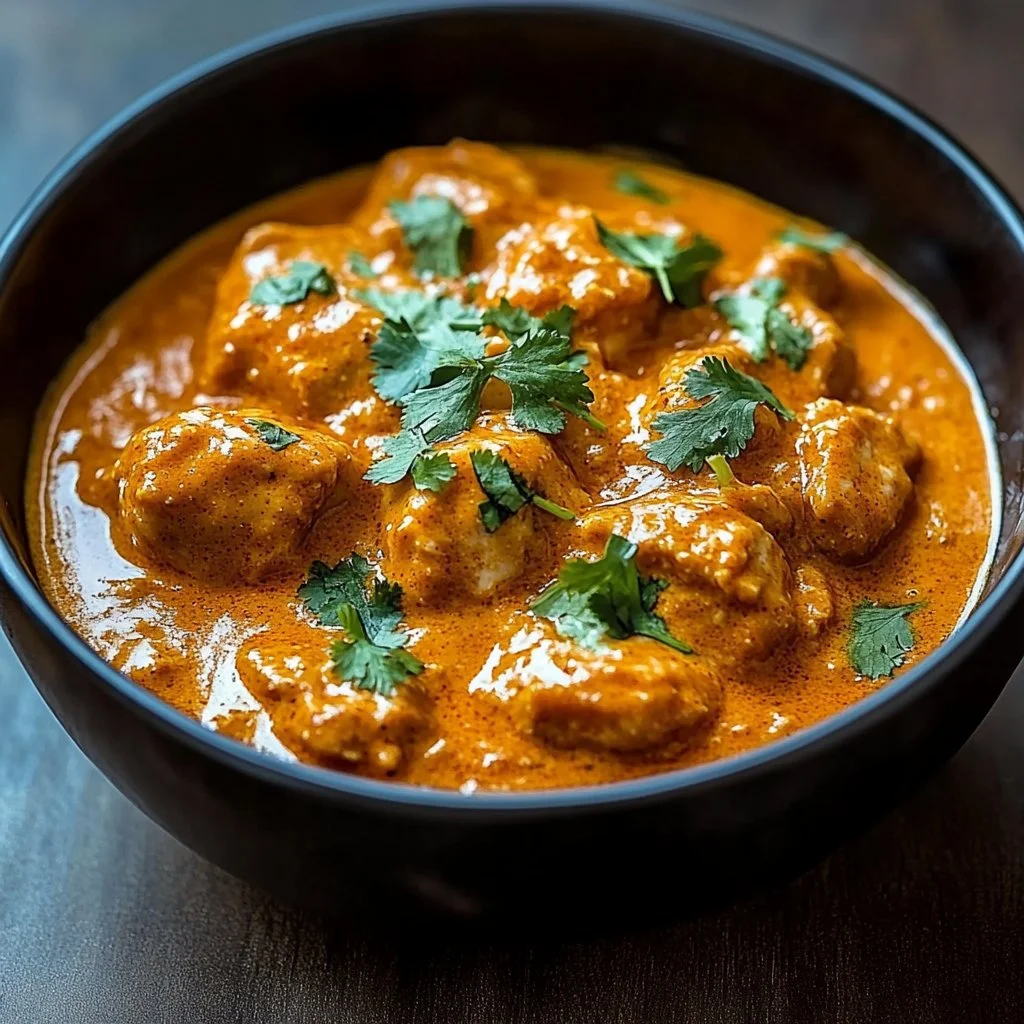 Cowboy Butter Chicken with a rich, spicy sauce served with rice