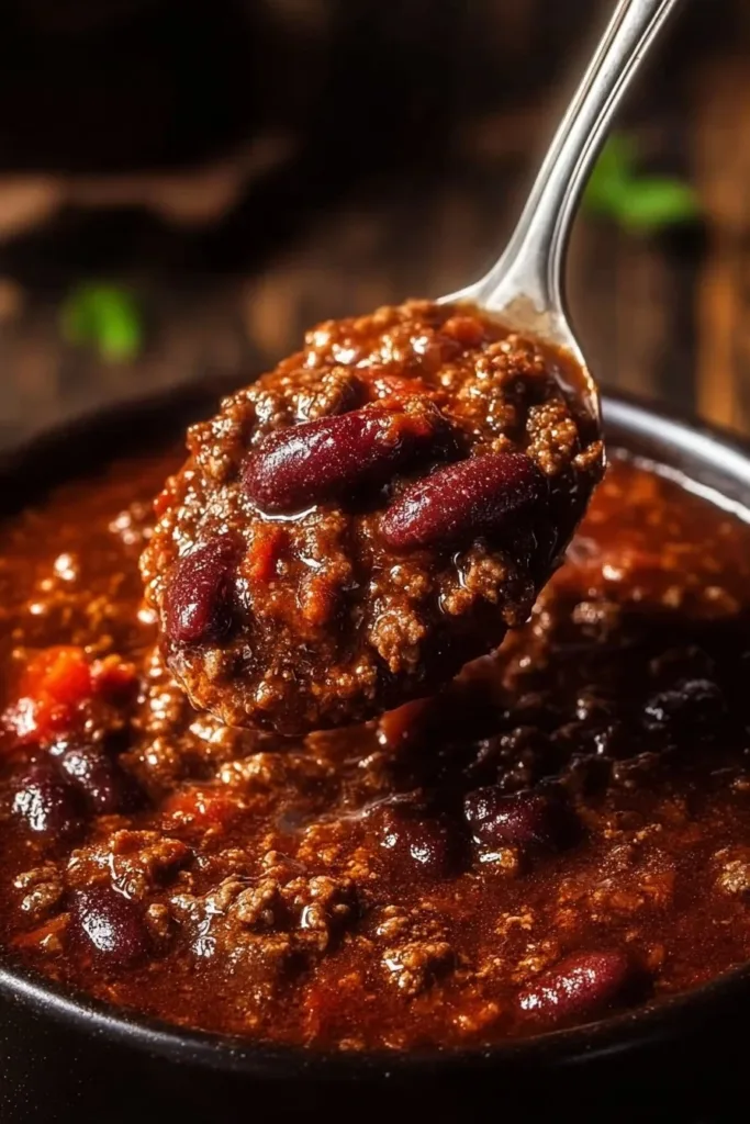 Delicious Ever Chili Recipe with flavorful ingredients and spices