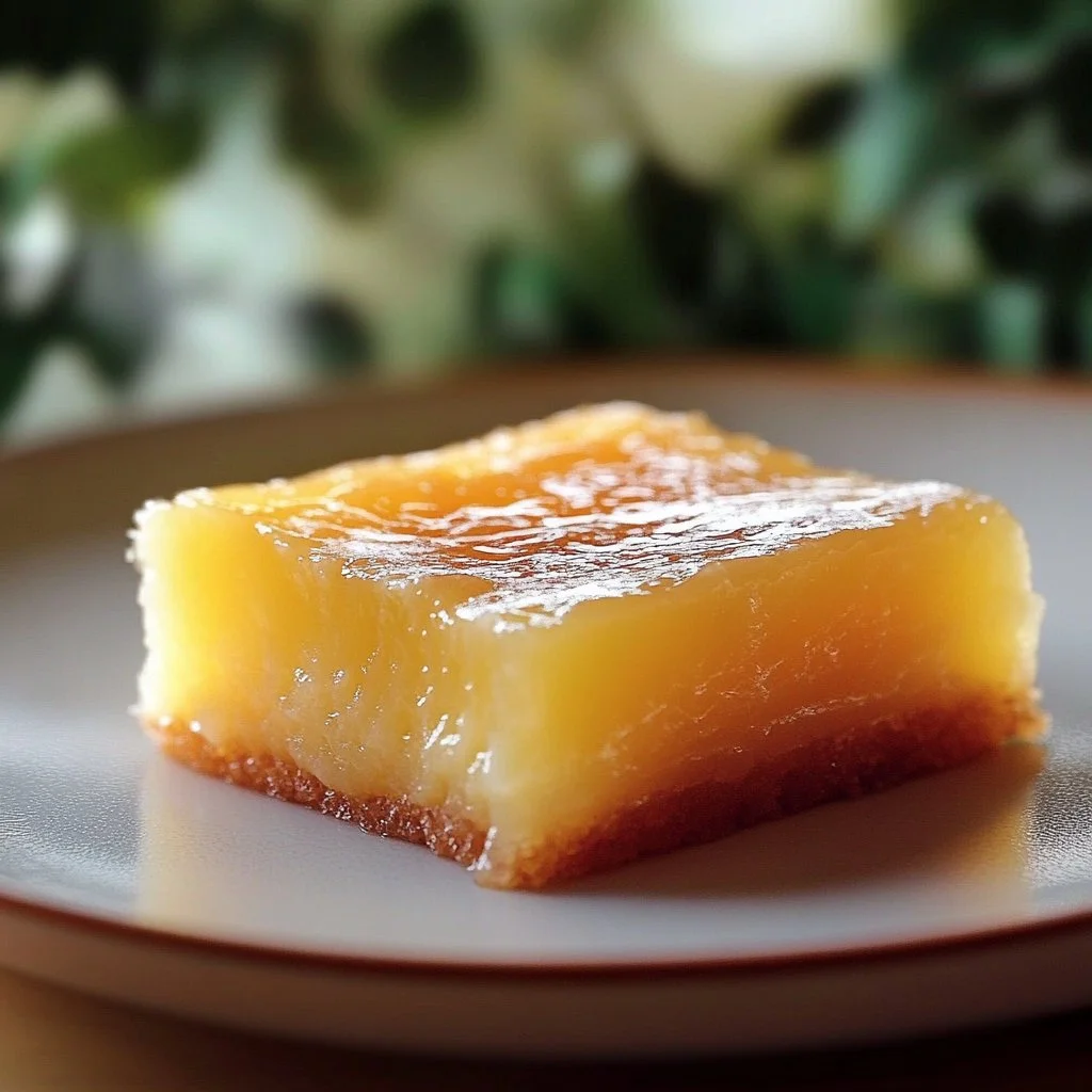 Delicious slice of Gooey Butter Cake with a creamy topping