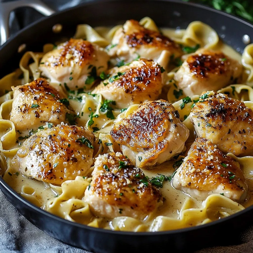 One-Pan Chicken with Buttered Noodles 1 One-Pan Chicken with Buttered Noodles