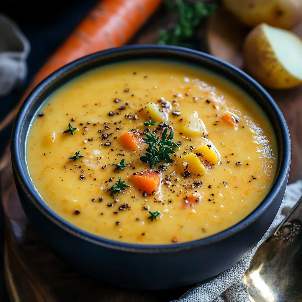Creamy Vegan Carrot Potato Soup 1 Creamy Vegan Carrot Potato Soup