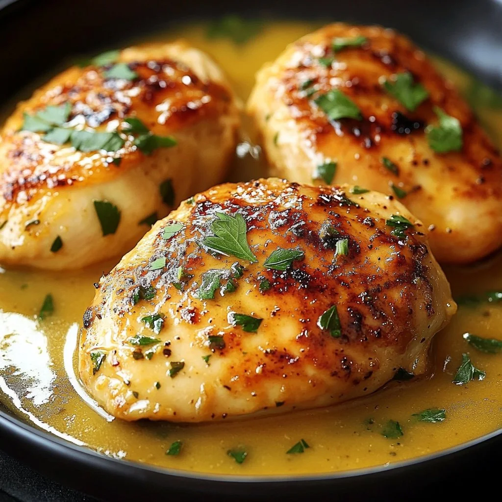 Delicious Ranch Chicken served with fresh vegetables and herbs