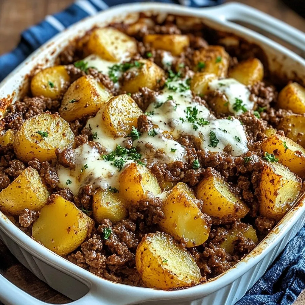 Ground Beef and Potatoes Casserole 1 Ground Beef and Potatoes Casserole