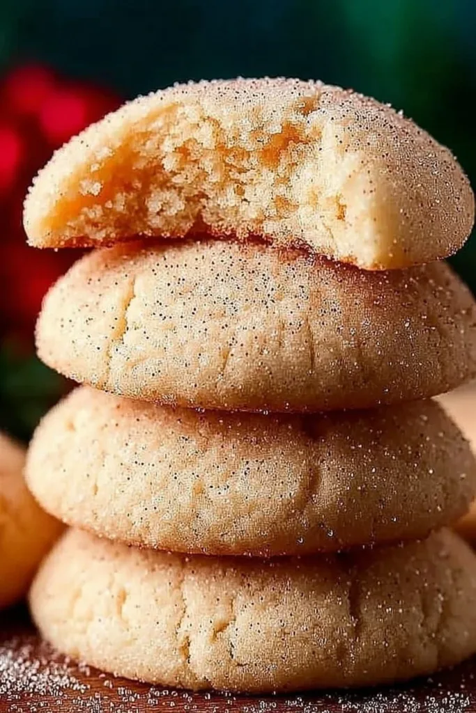 Delicious soft and chewy sugar cookies served on a plate