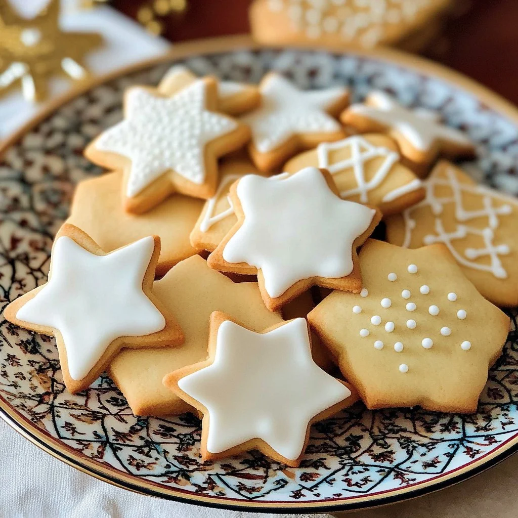 Delicious soft and thick cut-out sugar cookies decorated for the holidays