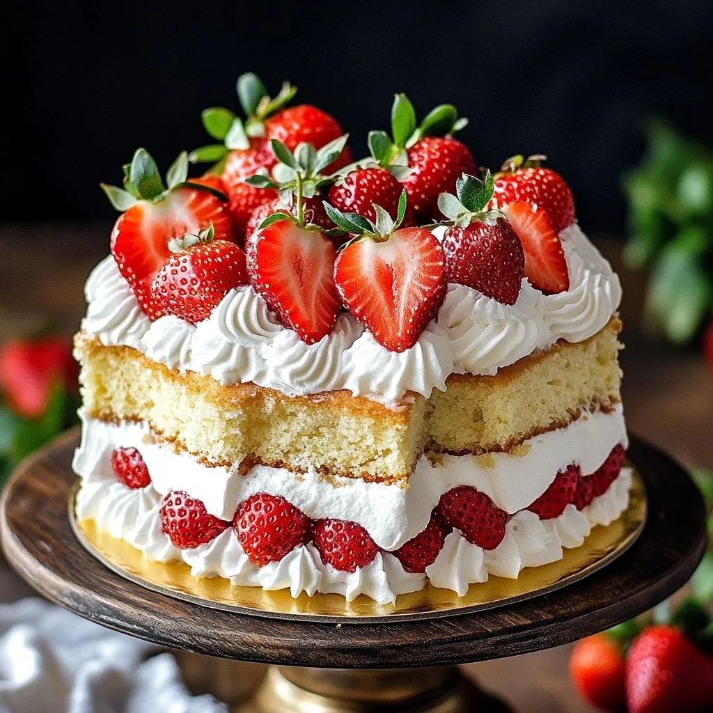 Unforgettable Strawberry Shortcake Cake