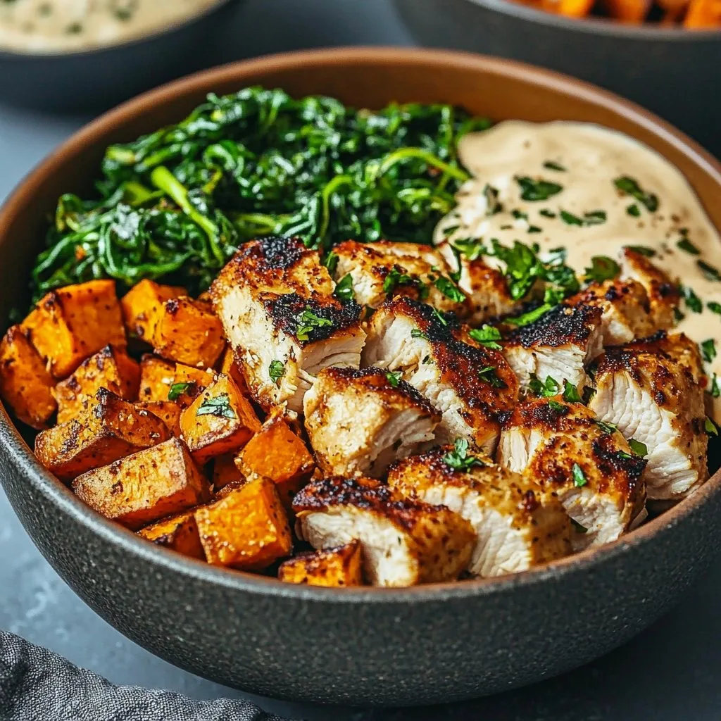Chicken and Sweet Potato Bowls