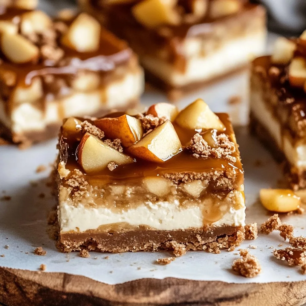 Caramel Apple Cheesecake Bars