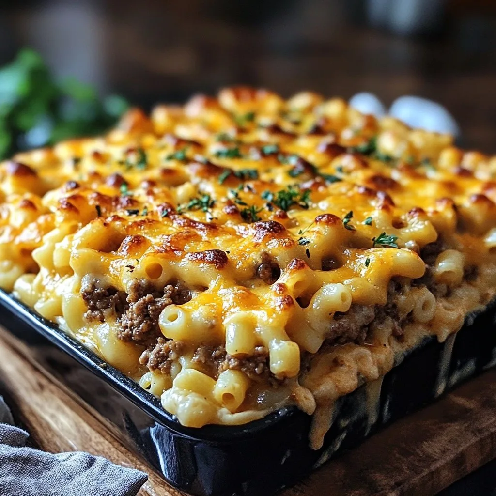 Mac and Cheese Meatloaf Casserole