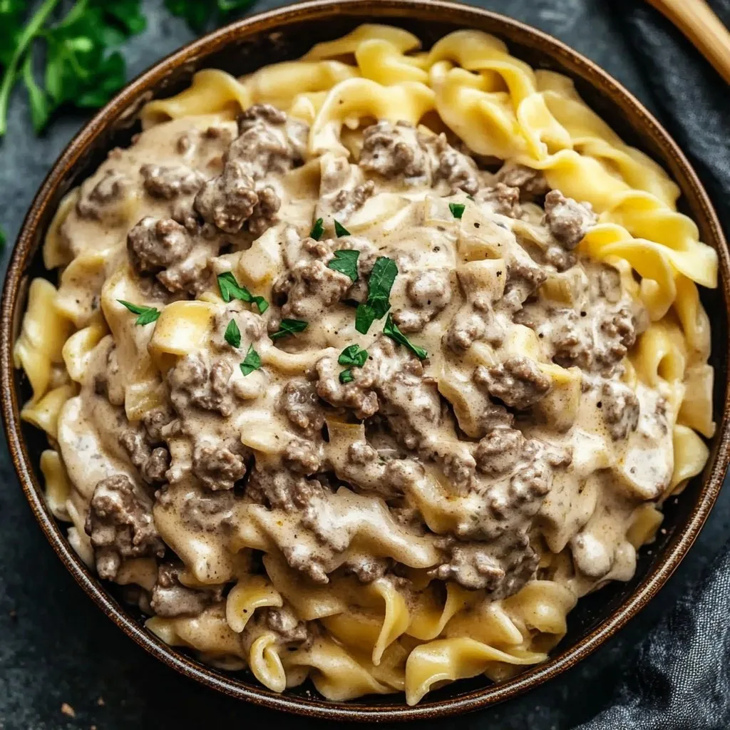 Easy Ground Beef Stroganoff