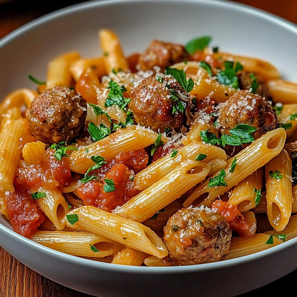 Delicious Cajun Sausage Pasta served in a bowl with vibrant colors.