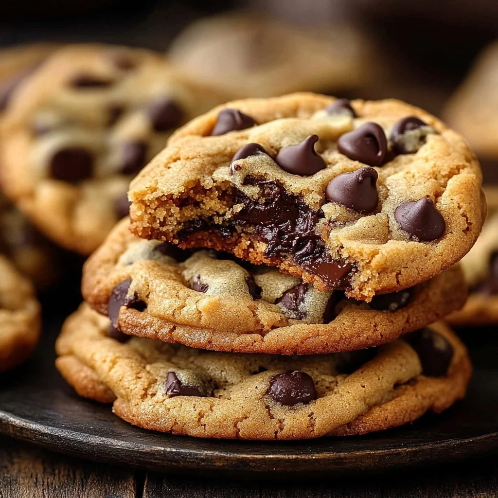 Homemade chocolate chip cookies fresh from the oven