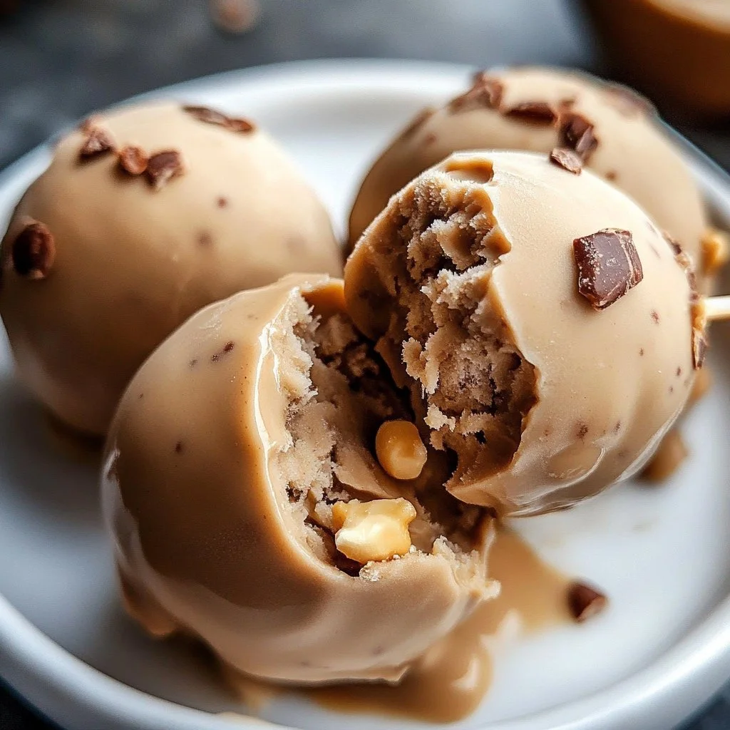 Frozen Greek yogurt and peanut butter bites, healthy snack idea