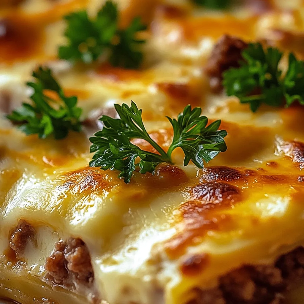 Hobo casserole dish with ground beef and vegetables