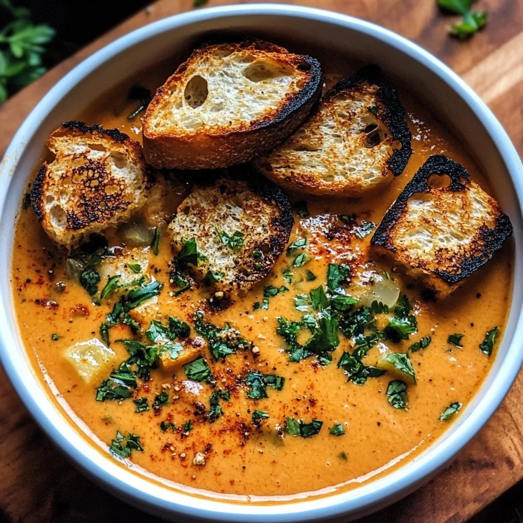 Bowl of delicious autumn soup with seasonal ingredients