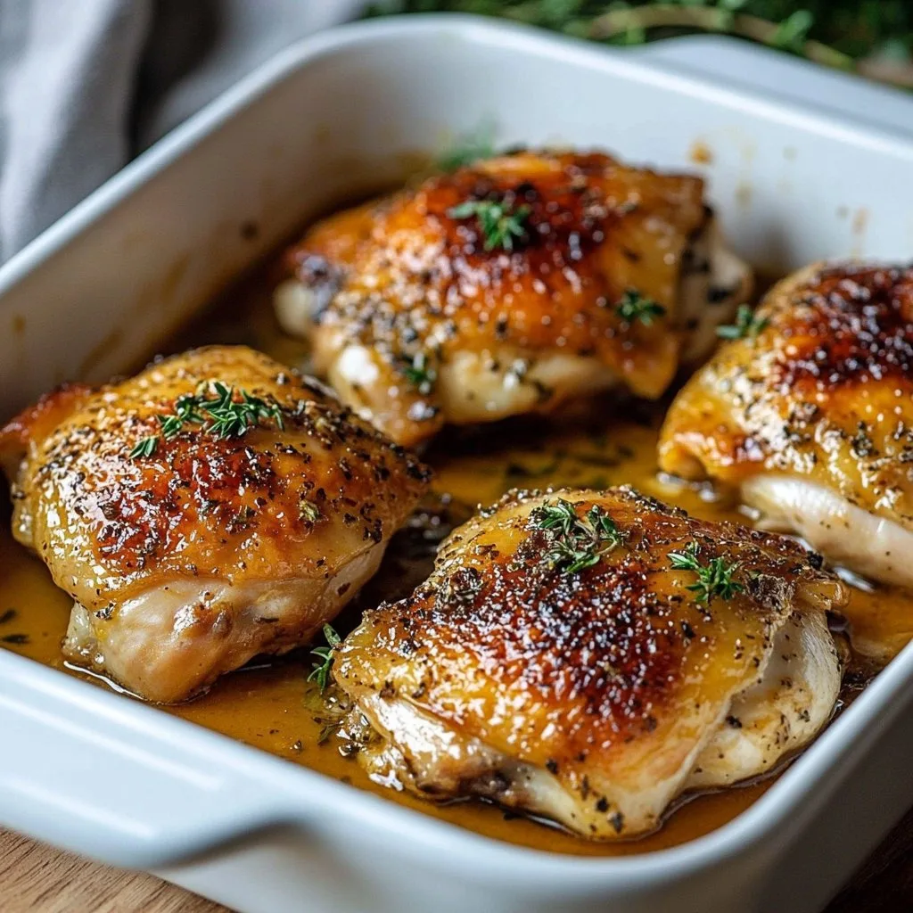 Easy Baked Chicken Thighs