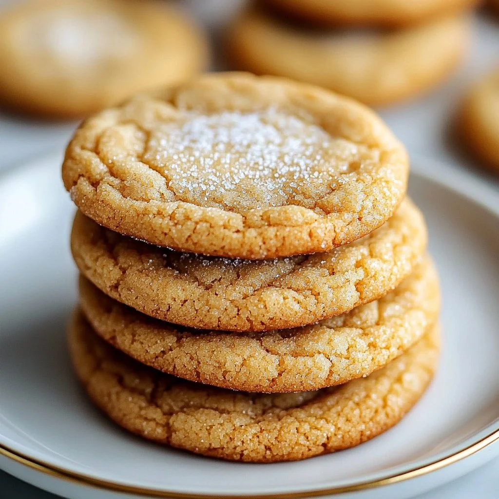 Freshly baked salted honey cookies on a plate