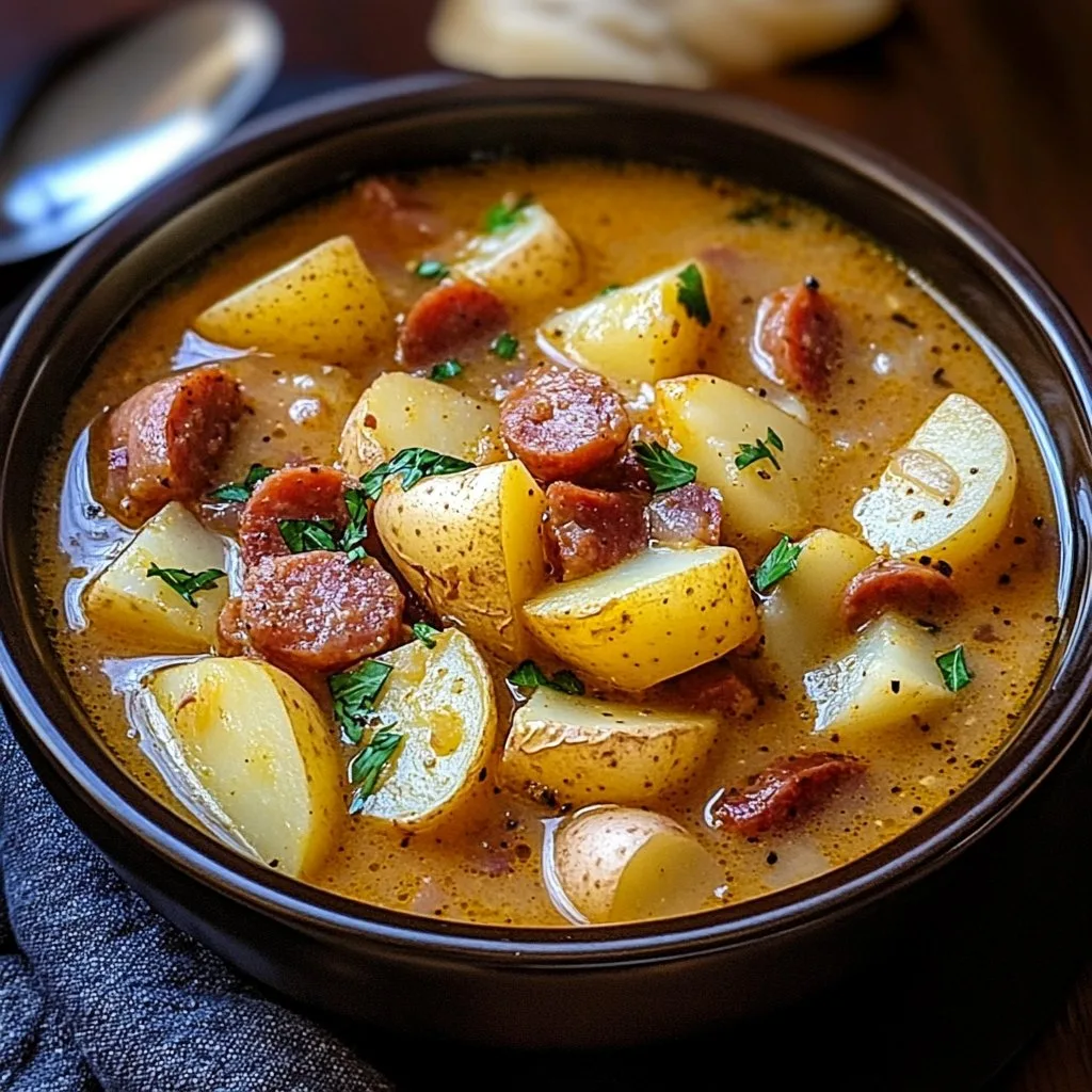 Cajun Potato Soup with Andouille Sausage