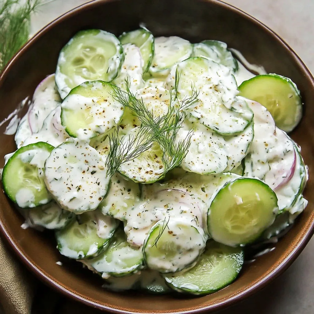 Creamy Cucumber Salad 1 Creamy Cucumber Salad