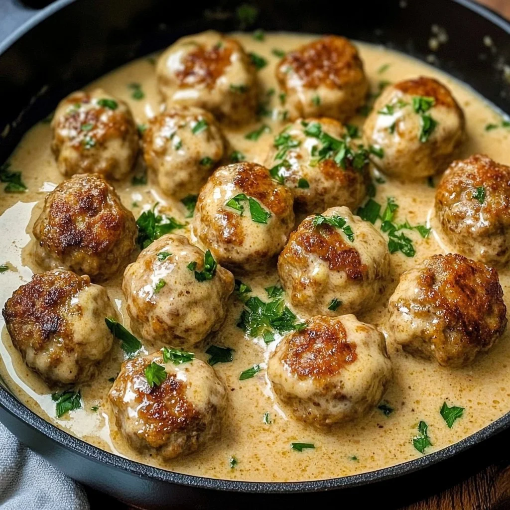 Amazing Keto Turkey Meatballs in a Creamy Sauce