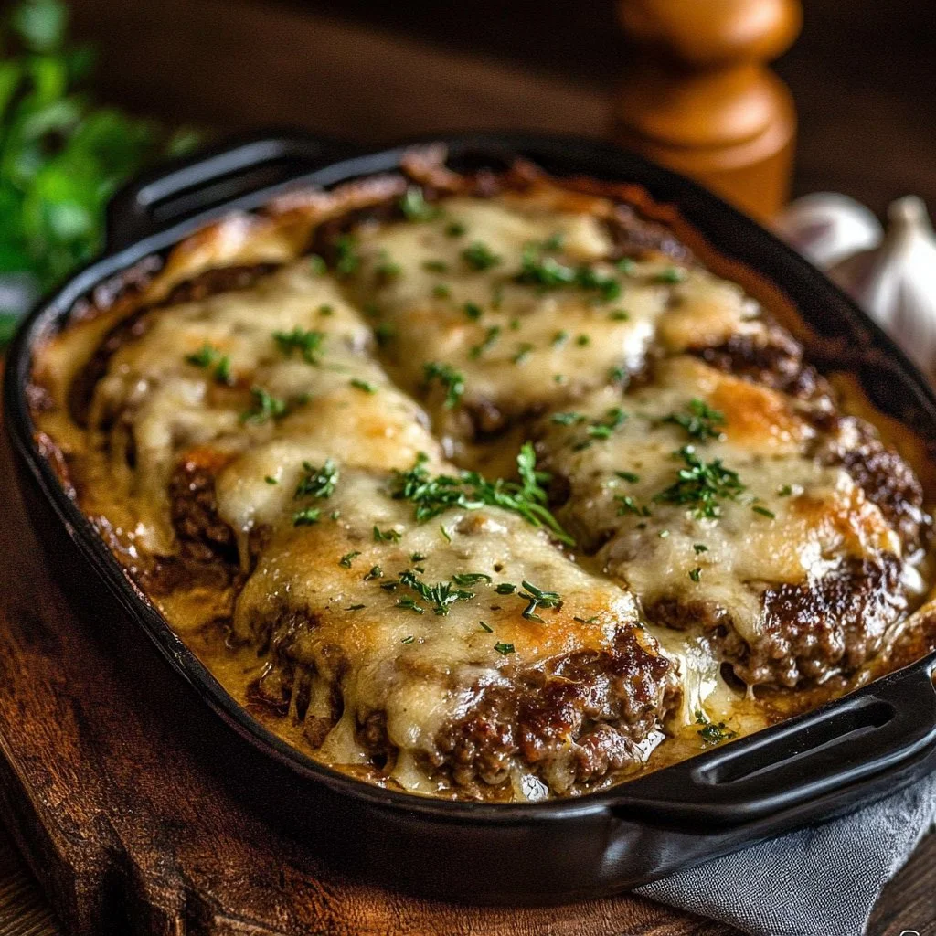 Amish Hamburger Steak Bake 1 Amish Hamburger Steak Bake