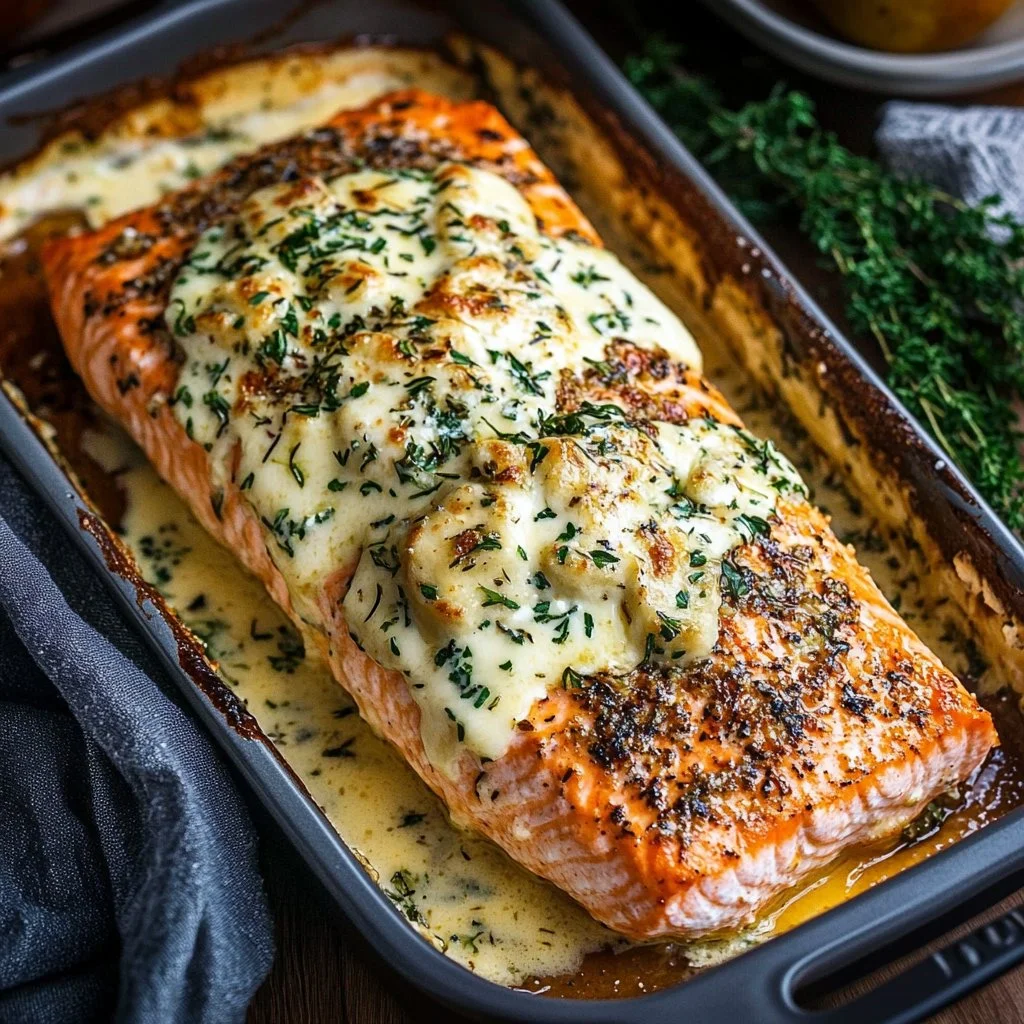 Baked Boursin Salmon 1 Baked Boursin Salmon