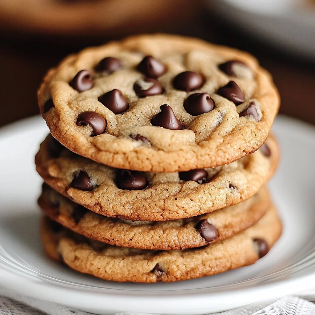 Bakery-style chocolate chip cookies fresh out of the oven with melted chocolate chunks.