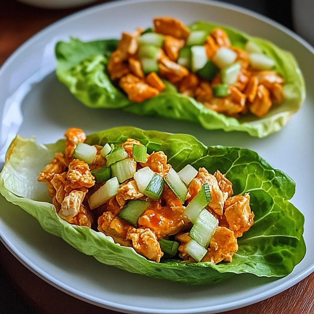 Buffalo Chicken Lettuce Wraps 1 Buffalo Chicken Lettuce Wraps