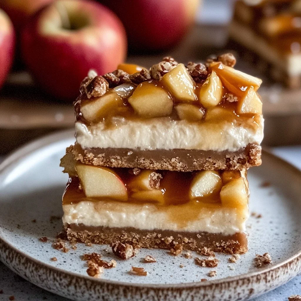 Caramel Apple Cheesecake Bars