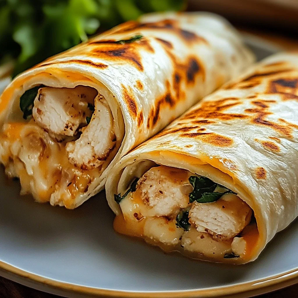 Cheesy Garlic Chicken Wraps 1 Cheesy Garlic Chicken Wraps