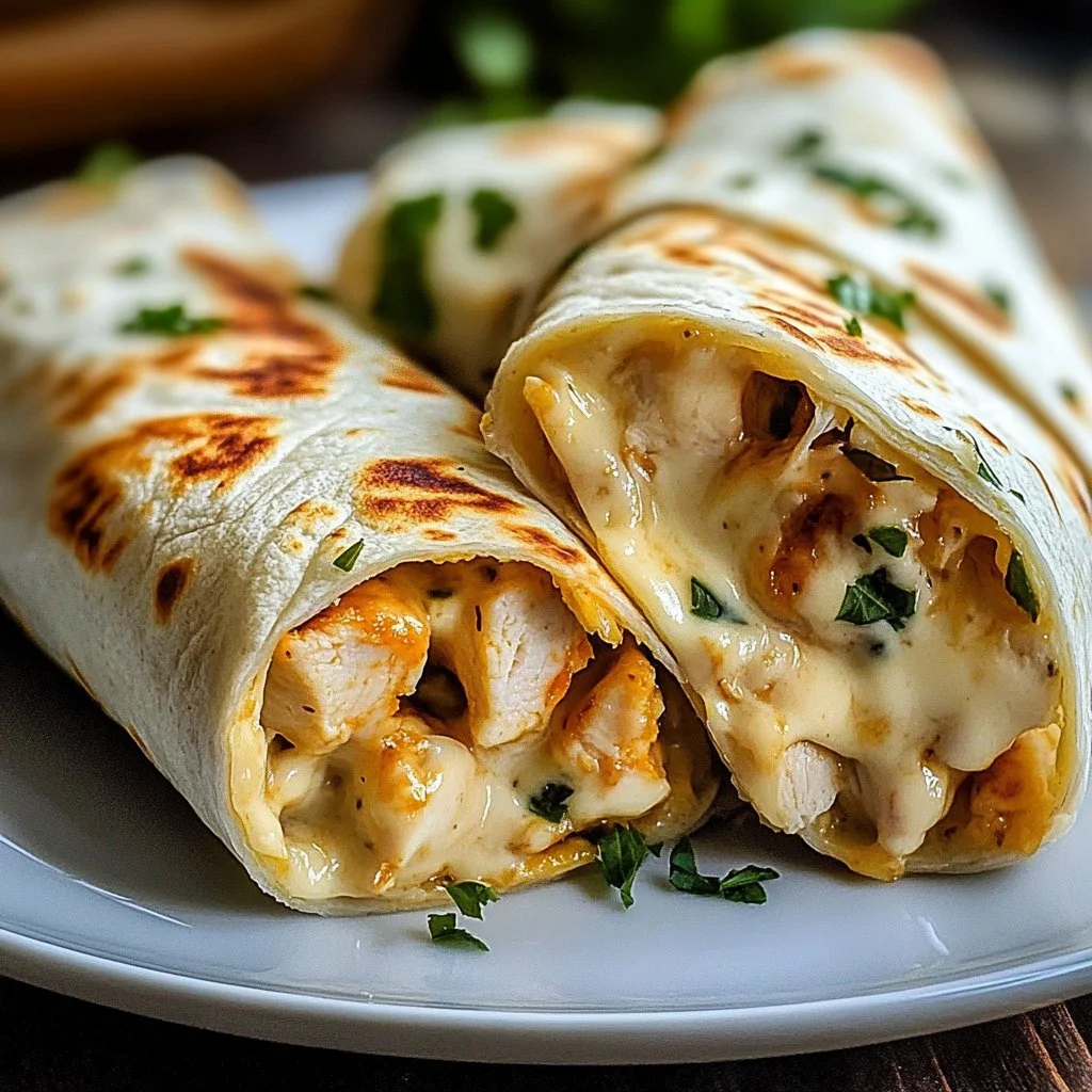 Cheesy Garlic Chicken Wraps 1 Cheesy Garlic Chicken Wraps