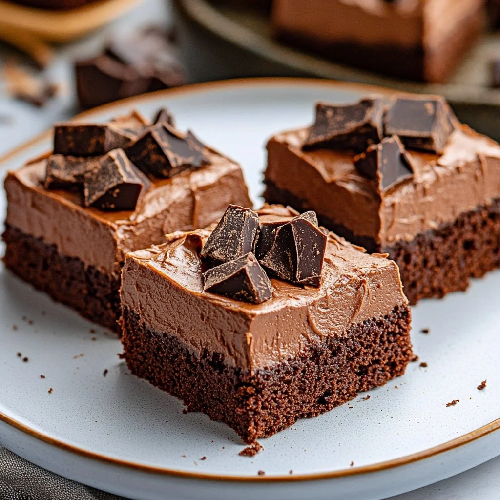 Chocolate Mousse Brownies 1 Chocolate Mousse Brownies
