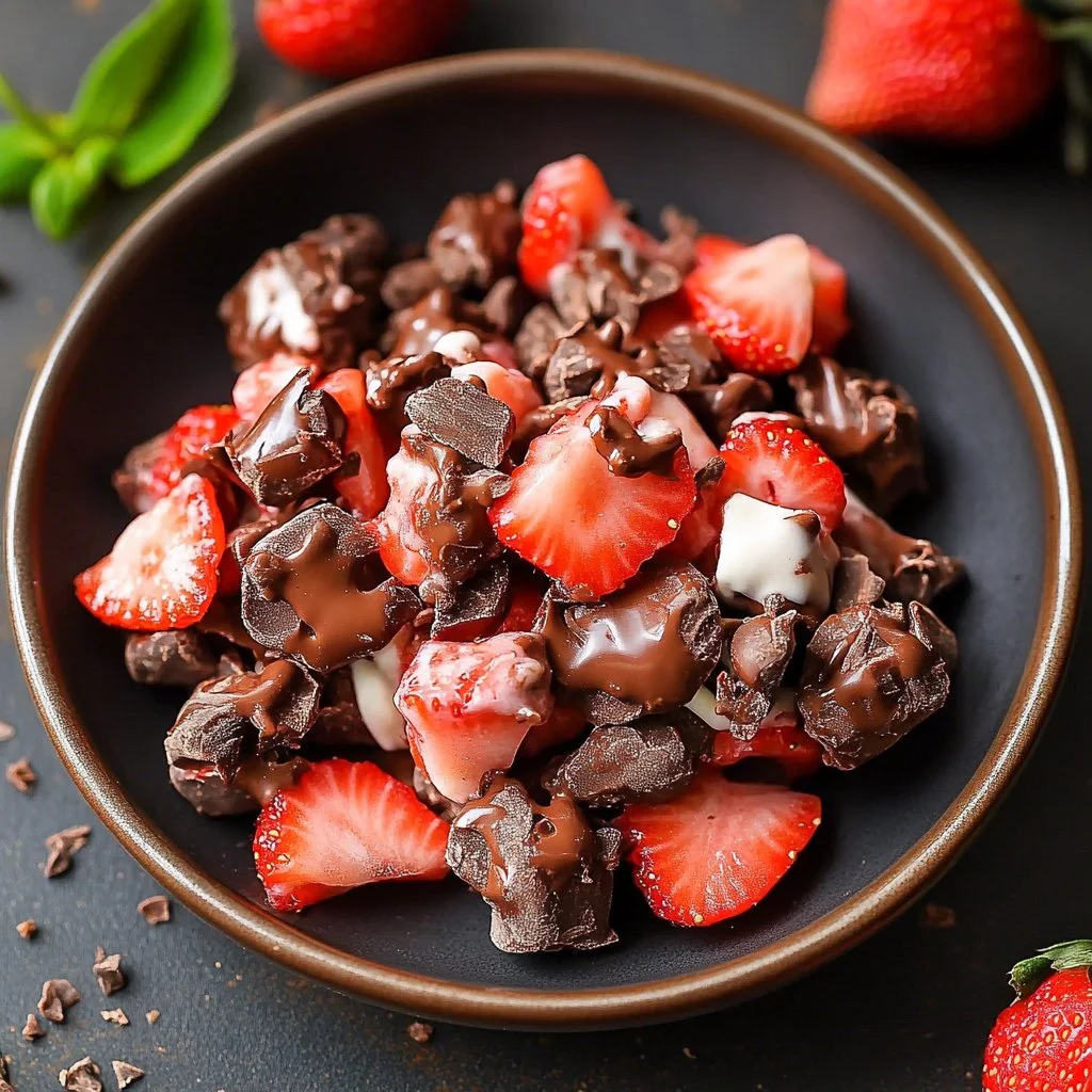 Chocolate Strawberry Yogurt Clusters