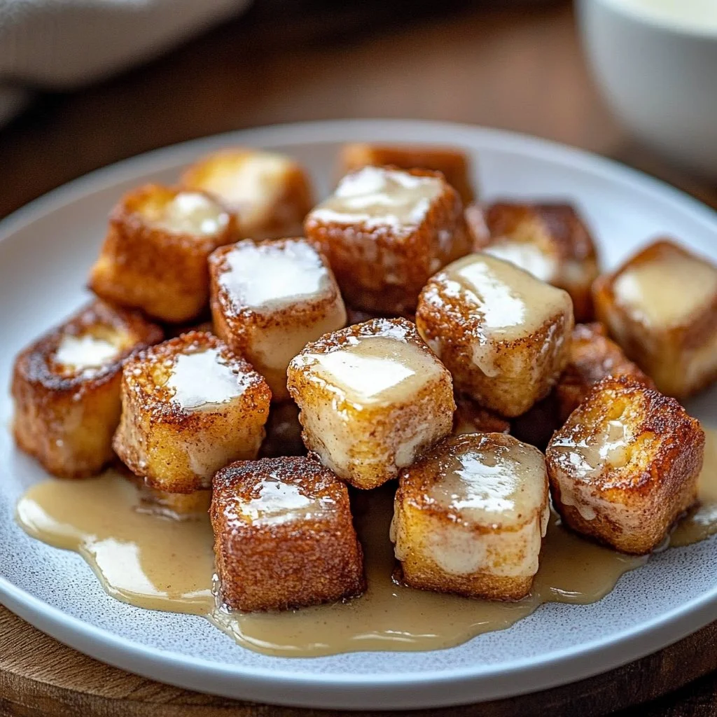 Cinnamon Roll French Toast Bites 1 Cinnamon Roll French Toast Bites