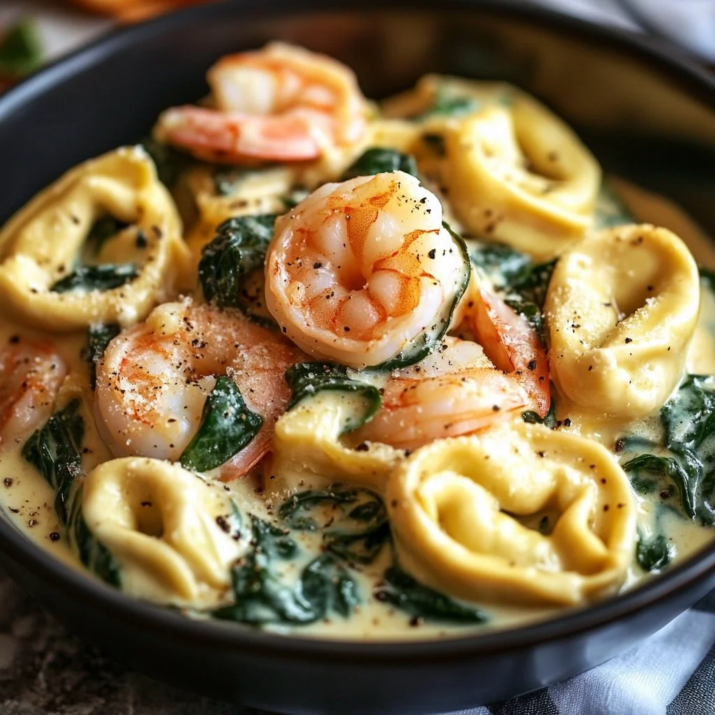 Creamy Shrimp and Spinach Tortellini 1 Creamy Shrimp and Spinach Tortellini
