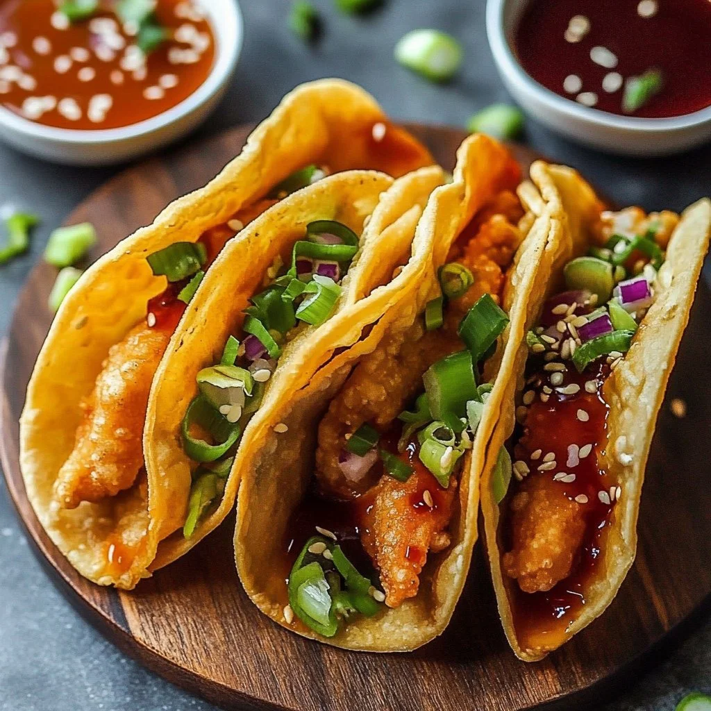 Crispy Chicken Wonton Tacos