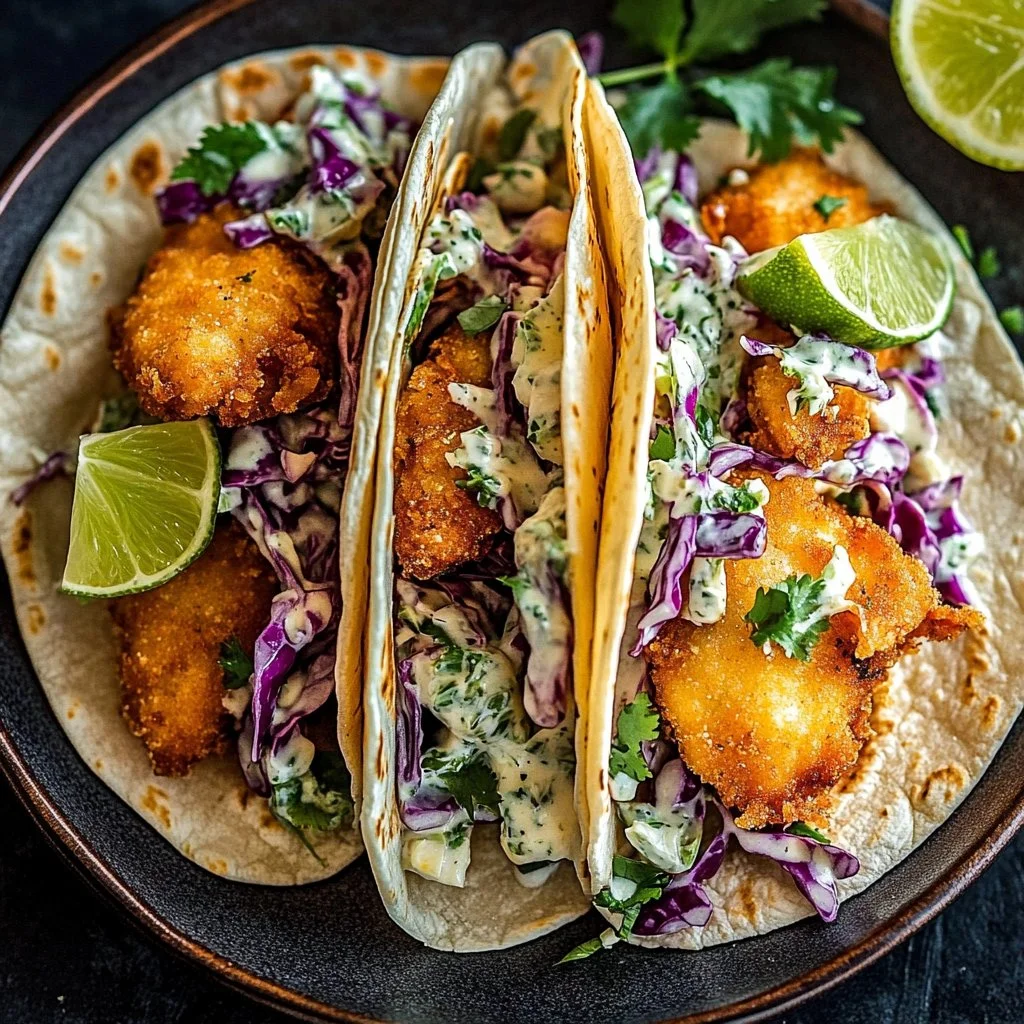 Crispy Fish Tacos with Cilantro Lime Slaw 1 Crispy Fish Tacos with Cilantro Lime Slaw