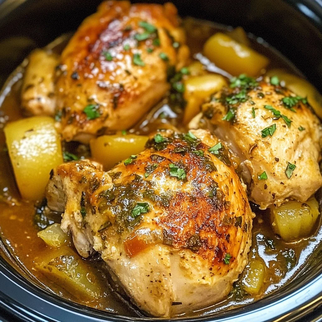 Crock Pot Marry Me Chicken with creamy sauce served in a white dish
