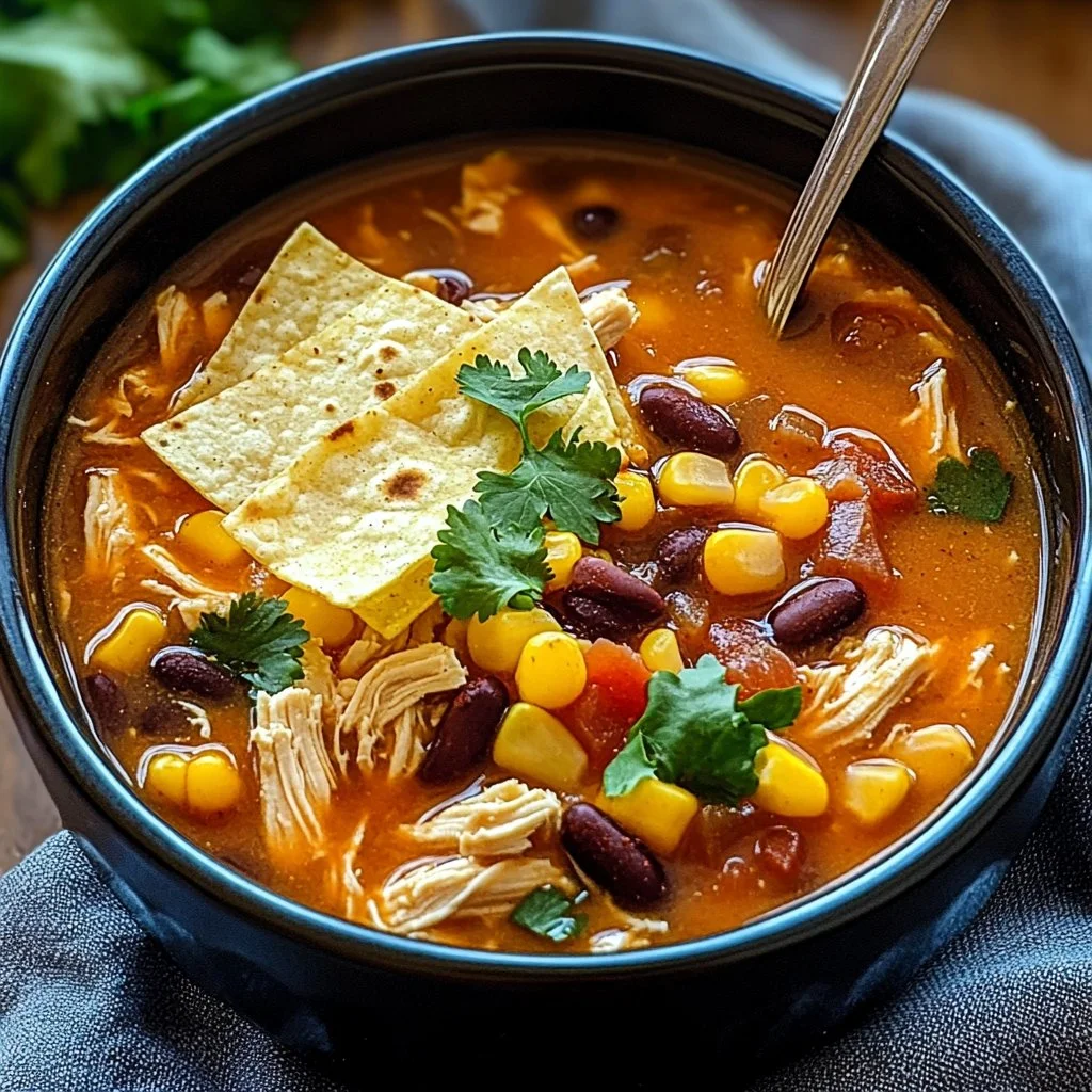 Crockpot Chicken Tortilla Soup 1 Crockpot Chicken Tortilla Soup