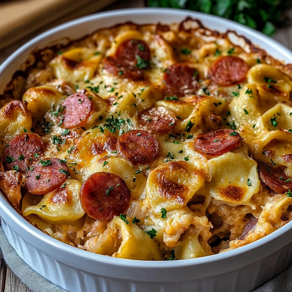 Crockpot Pierogi Casserole with Kielbasa 1 Crockpot Pierogi Casserole with Kielbasa